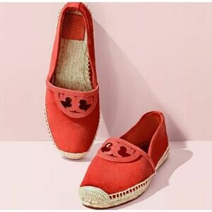 Tory Burch Shoes Sydney Orange Suede Espadrille Flats  Women’s Size: 8.5